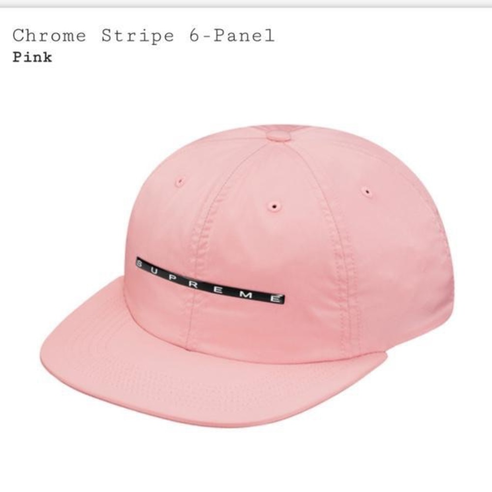 Chrome stripe 6-panel SUPREME hat